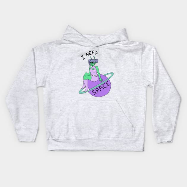 I Need Space Kids Hoodie by Pink_lil_Ghost